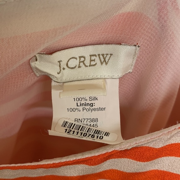 J Crew Orange and White Strip Mini Dress - 2 - Picture 5 of 11